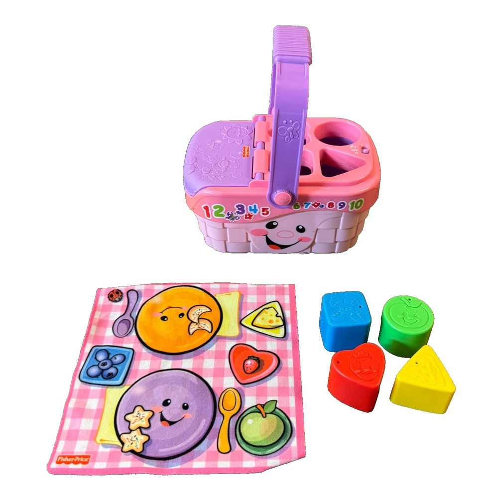 Fisher Price Laugh Learn Sweet Sounds Picnic Basket Music Shape Sorter Baby Toy